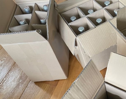 cajas de cartón para botellas